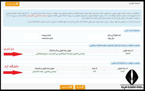 زمان نتایج انتخاب رشته کارشناسی ارشد دانشگاه آزاد ۱۴۰۱