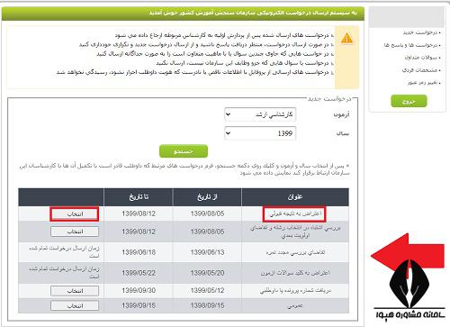 مراحل اعتراض به نتایج نهایی3