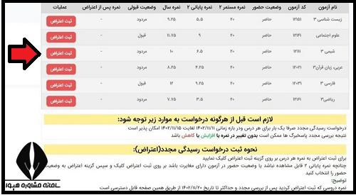 اعتراض به امتحان نهایی