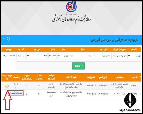 ثبت نام دوره مشاوره تحصیلی مجتمع فنی 