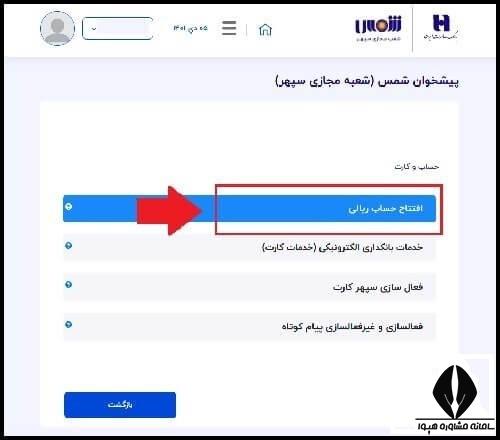 افتتاح حساب سپهر کارت بانک صادرات