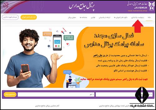 بخش های مختلف پرتال جامع مدارس سما