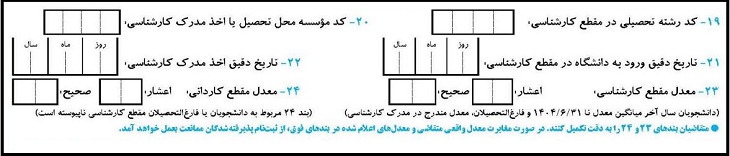 فرم ثبت نام ارشد ۱۴۰۶