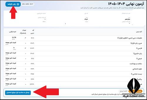 راهنمای دریافت نمرات ترمیم معدل